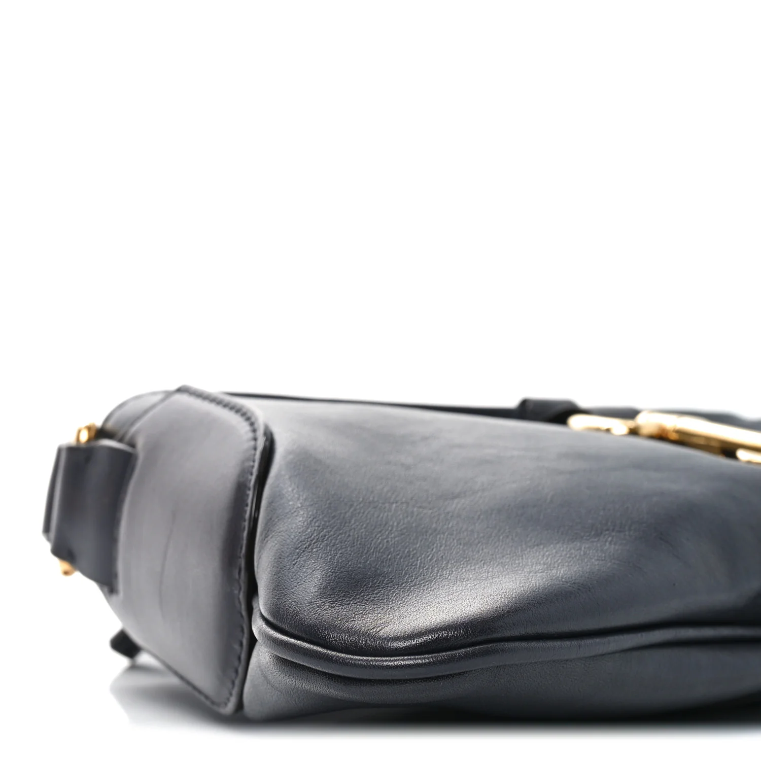 Soft Calfskin Kerala 25 Shoulder Bag Black Navy - Top Club