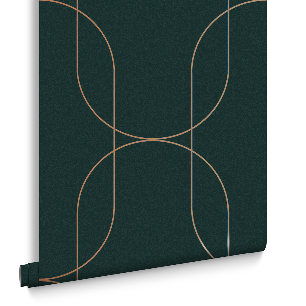 Graham & Brown  vliesbehang  Palais Green & Copper Graham & Brown  vliesbehang  Palais Green & Copper