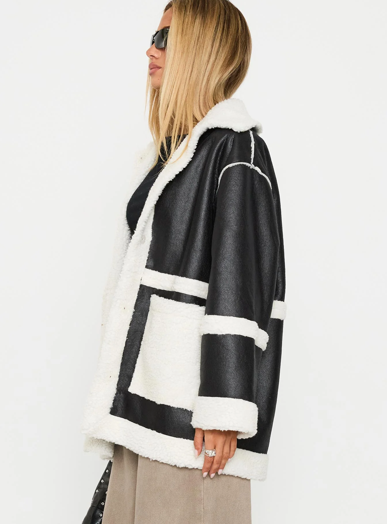 Lexie Faux Leather Jacket Black