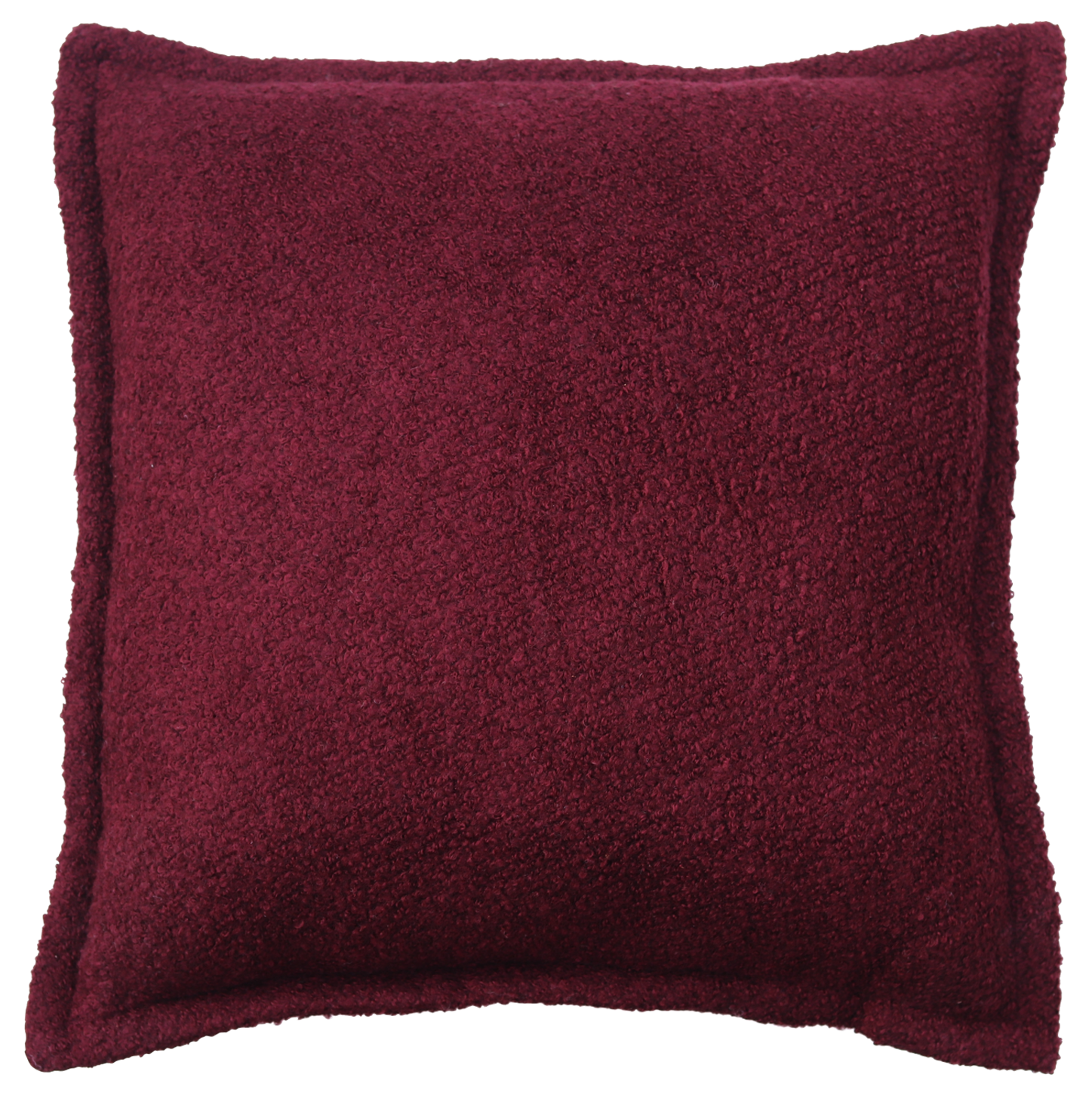 Kussen teddy boucle bordeaux 55x55cm