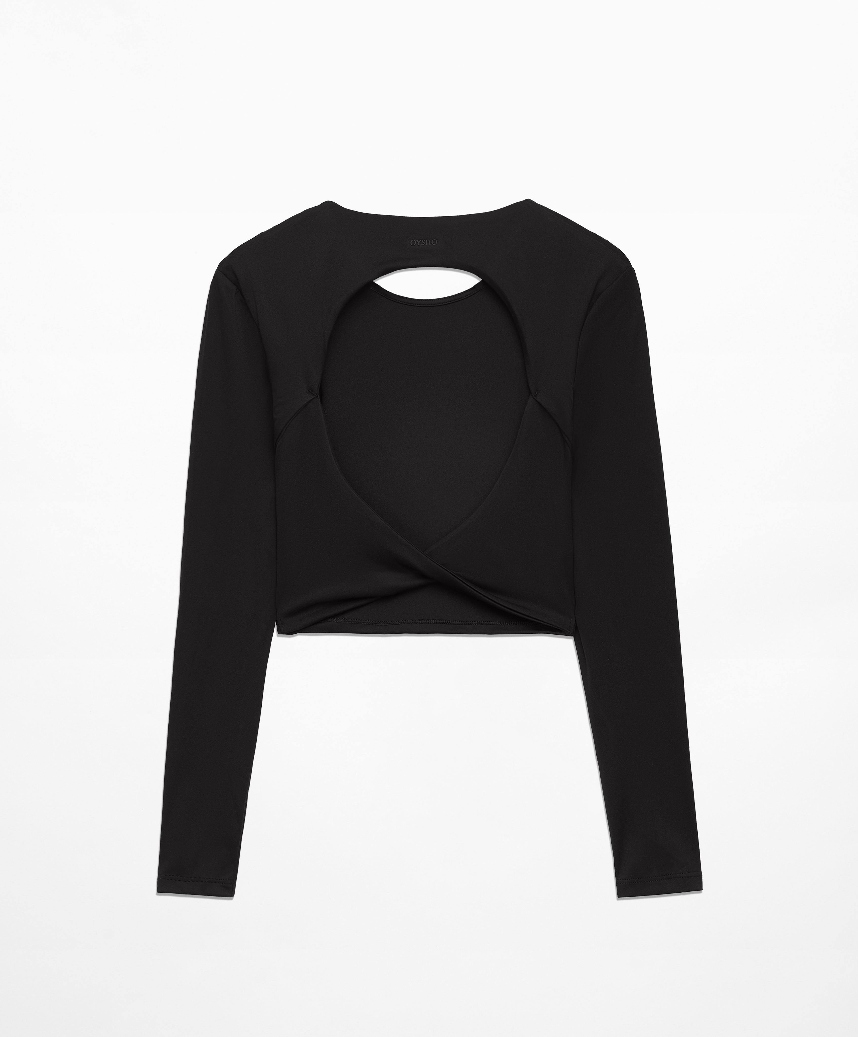 OYSHO Comfortlux long-sleeved T-shirt with open back