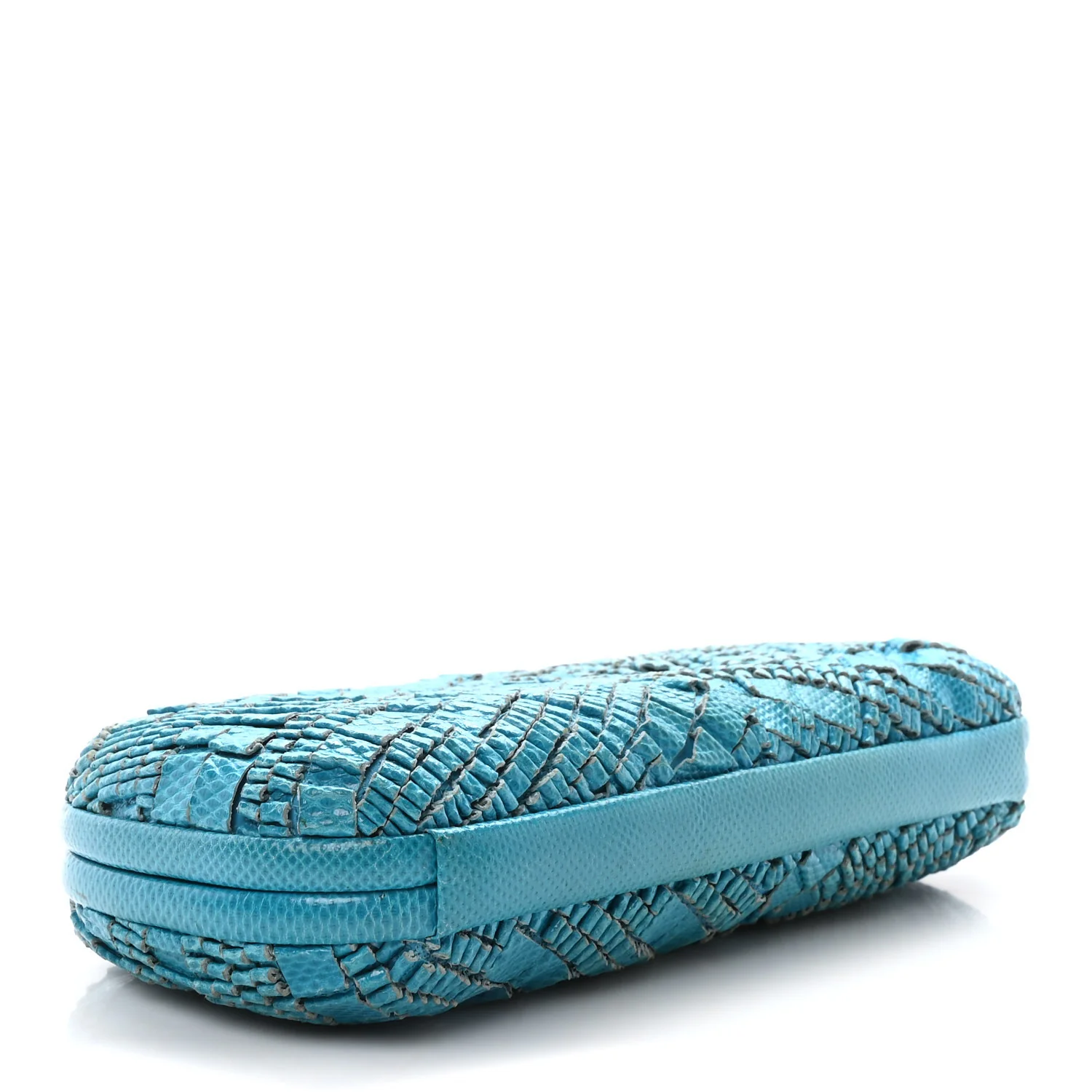 Ayers Intrecciato Karung Knot Clutch Blue - Top Club