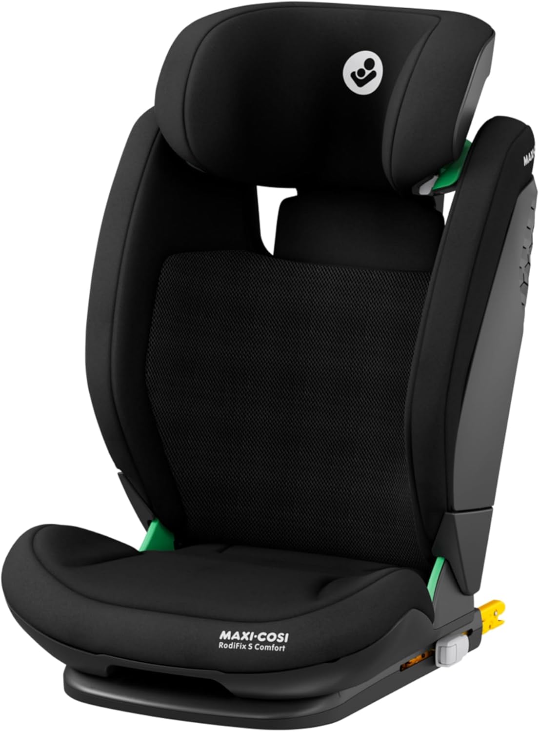 Maxi-Cosi RodiFix S Comfort i-Size, Tessuti Traspiranti, Seggiolino Auto ISOFIX Reclinabile 3 Posizioni, 3,5-12 Anni (100-150 cm), Regolabile in Altezza/Larghezza, G-CELL, AirProtect, Authentic Black