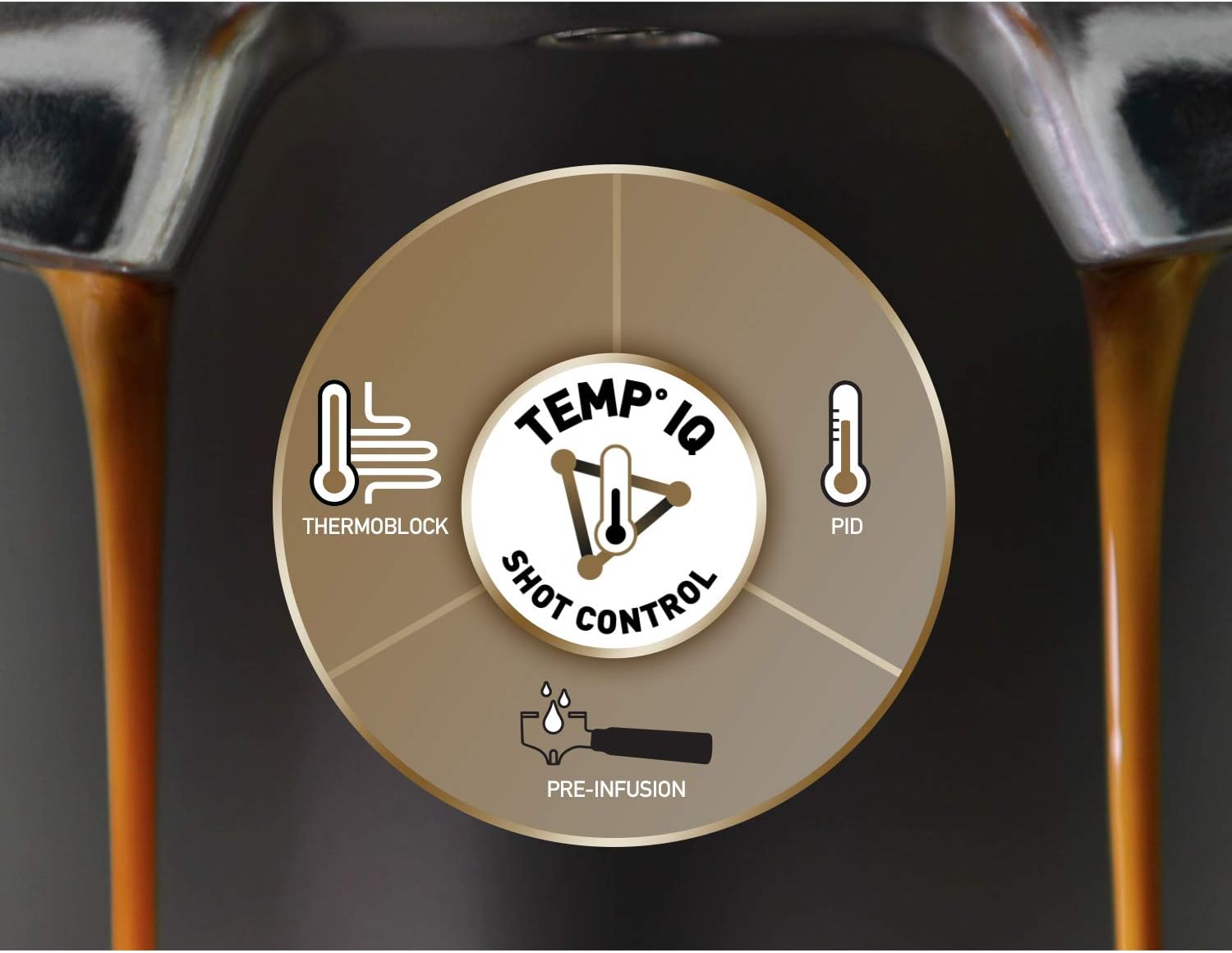 Breville Macchina per caffè espresso Barista Max, sistema Thermoblock con tecnologia PID, vaporizzatore, pompa italiana 15 bar, capacità 2.8 l, 1550 W, Macina caffè integrato, Argento