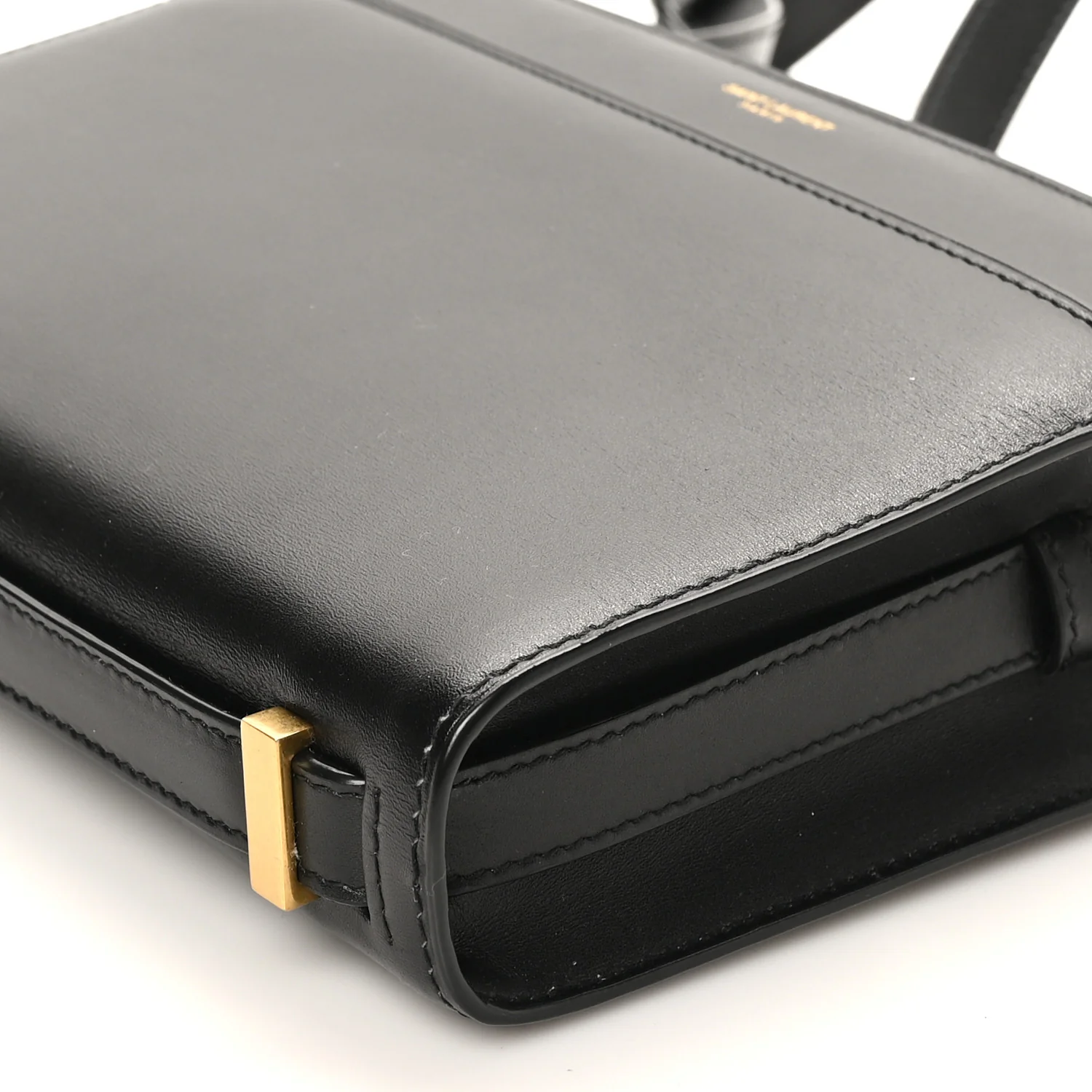 Calfskin Reverse Satchel Black - Top Club