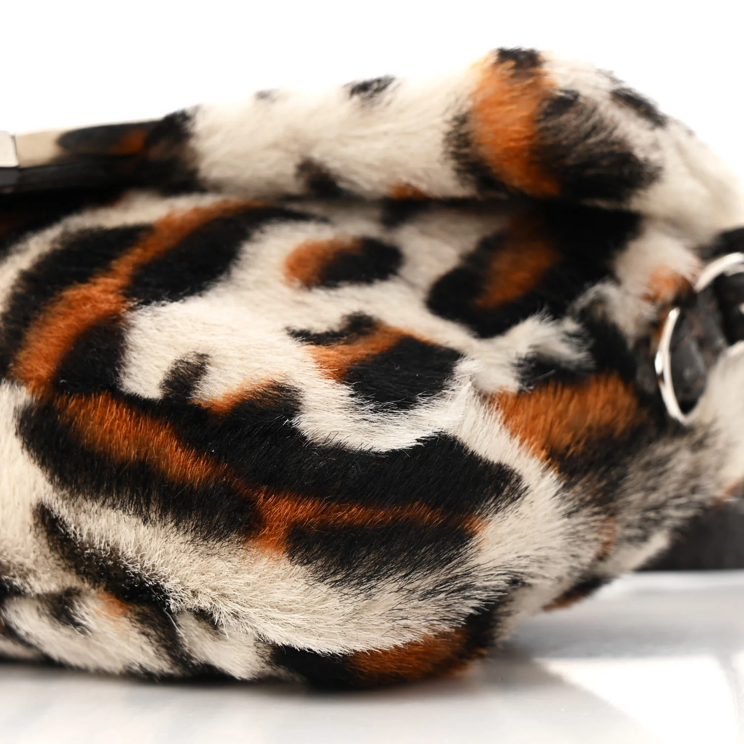 Calf Hair Leopard Print Phone Baguette Moro - Top Club