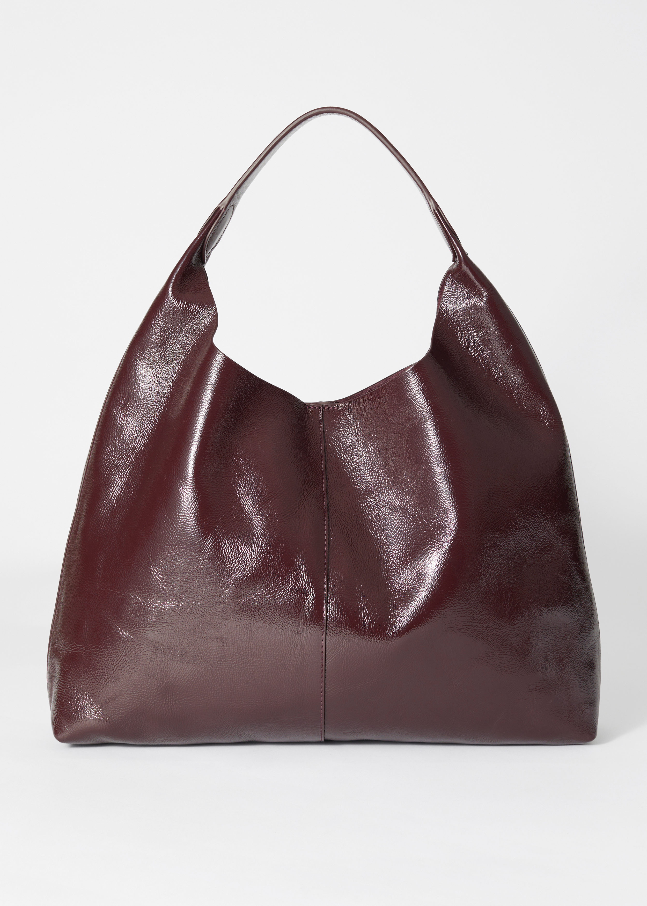 & Other Stories LARGE PATENT-LEATHER TOTE BAG