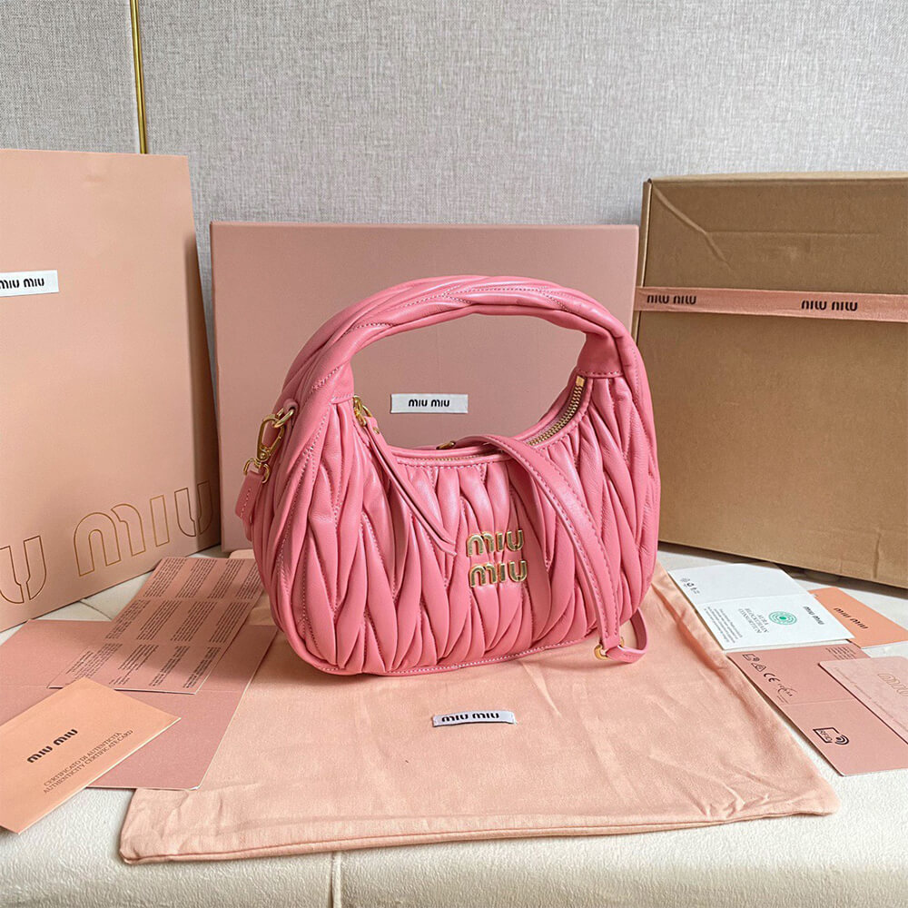 Small Wander matelasse nappa leather hobo bag(HIGH-END GRADE) - Top Club