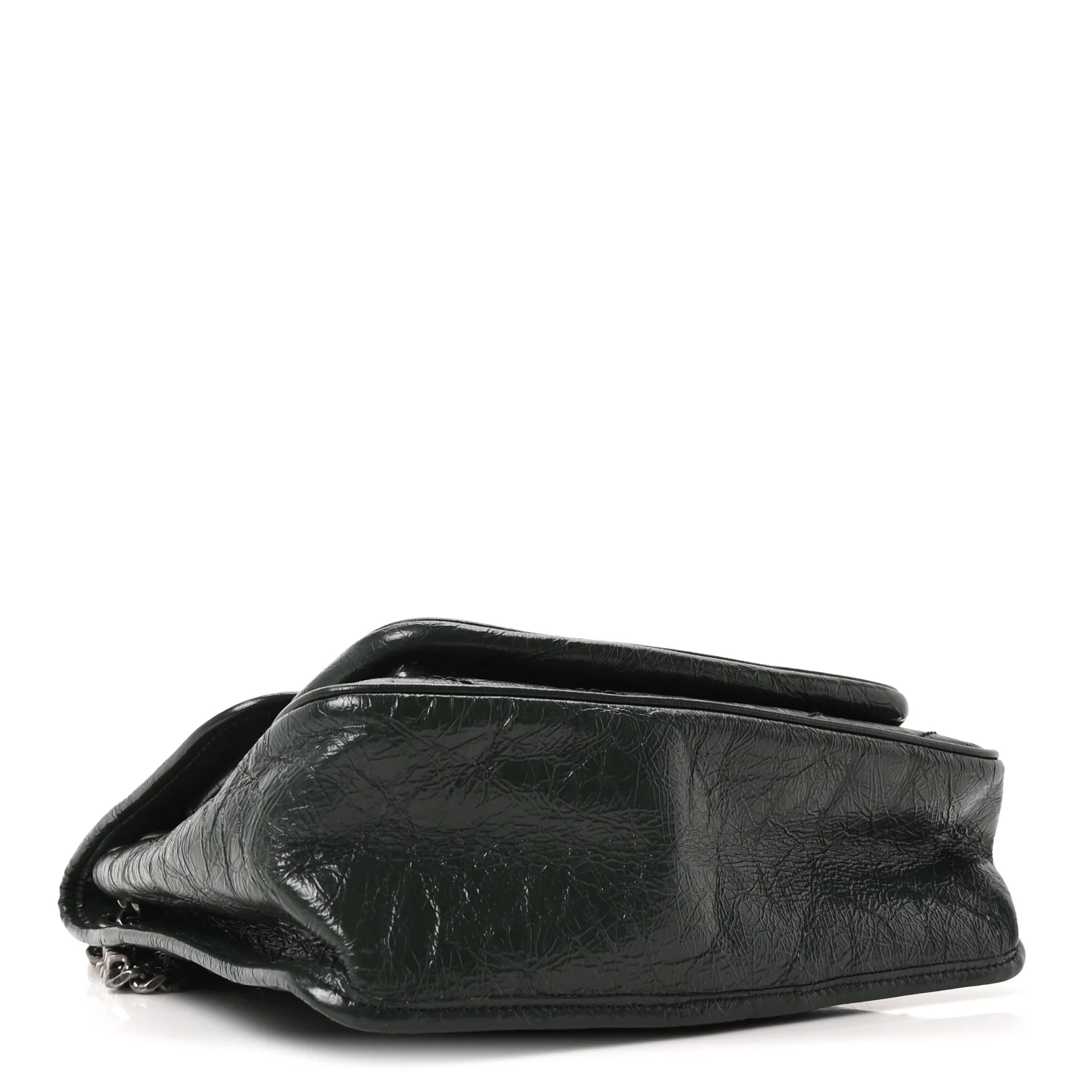 Crinkled Calfskin Matelasse Monogram Medium Niki Chain Satchel Dark Green - Top Club