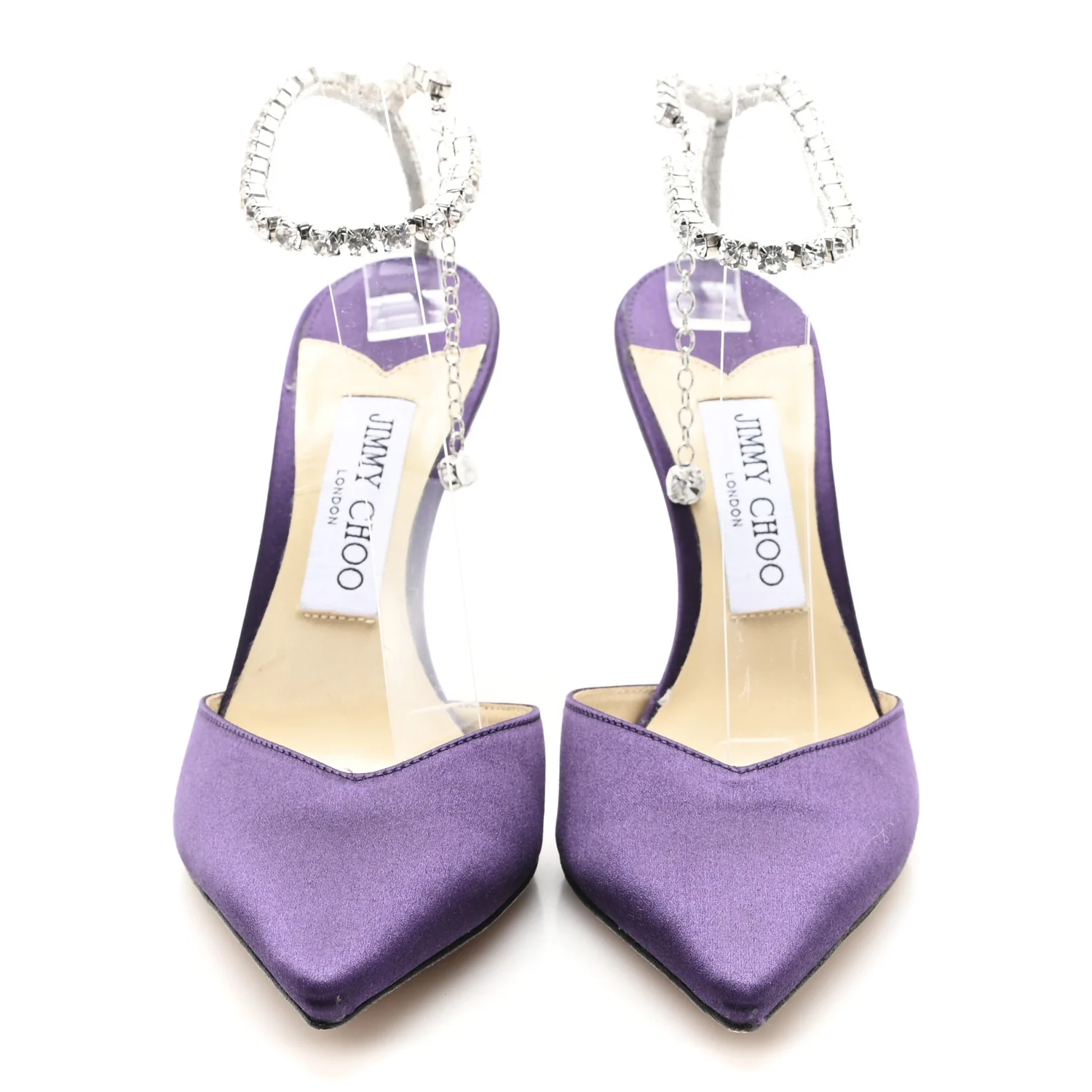 Satin Crystal Saeda 100 Pumps 36.5 Cassis - Top Club