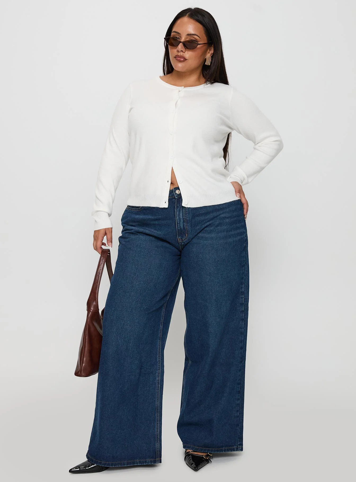 Lauraine Cardigan White Curve