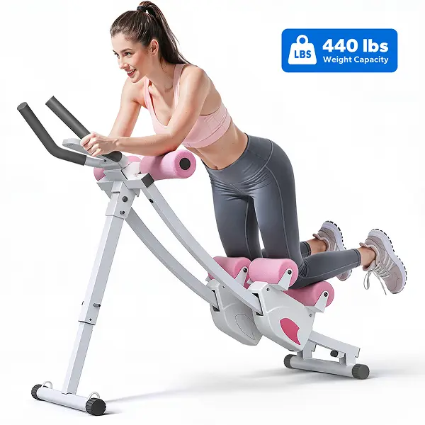 Merach Ab Trainer with LCD Monitor, 440lbs Weight Capacity, Foldable for Easy Storage, Ergonomic Supportive Design, Tones Waist, Abs, Arms, Legs, Hips, Ideal for Home Gym Beginners & Daily Fitness Enthusiasts Summervibes