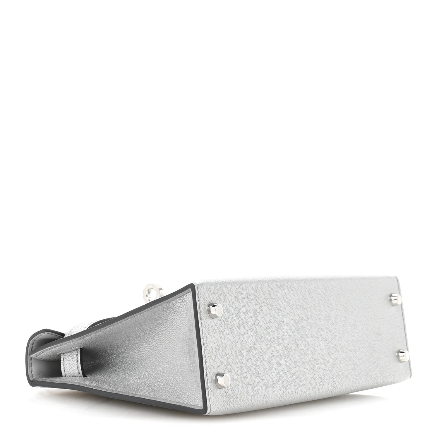 Metallic Chevre Chamkilight Mini Kelly Sellier 20 Argent - Top Club