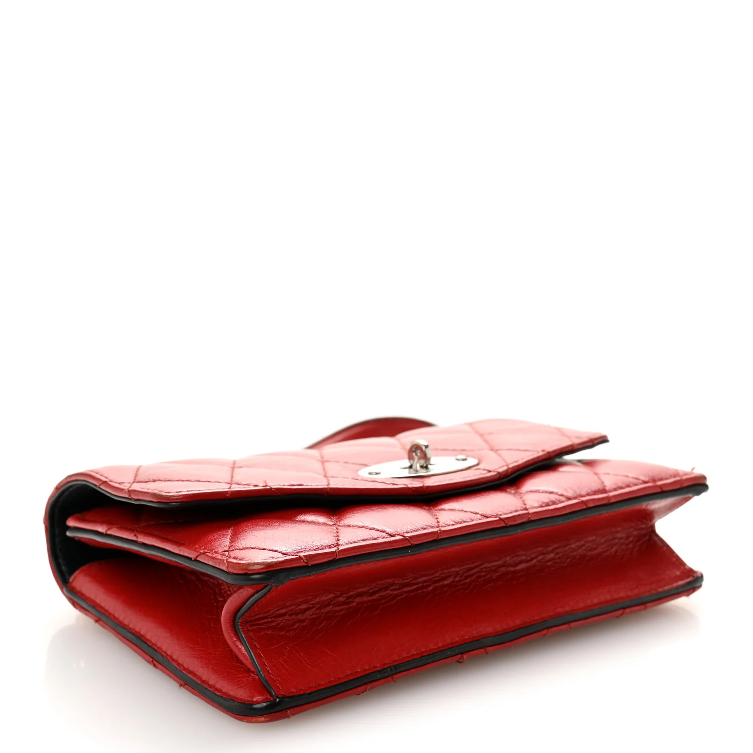 Shiny Buffalo Quilted Darley Shoulder Bag Red - Top Club