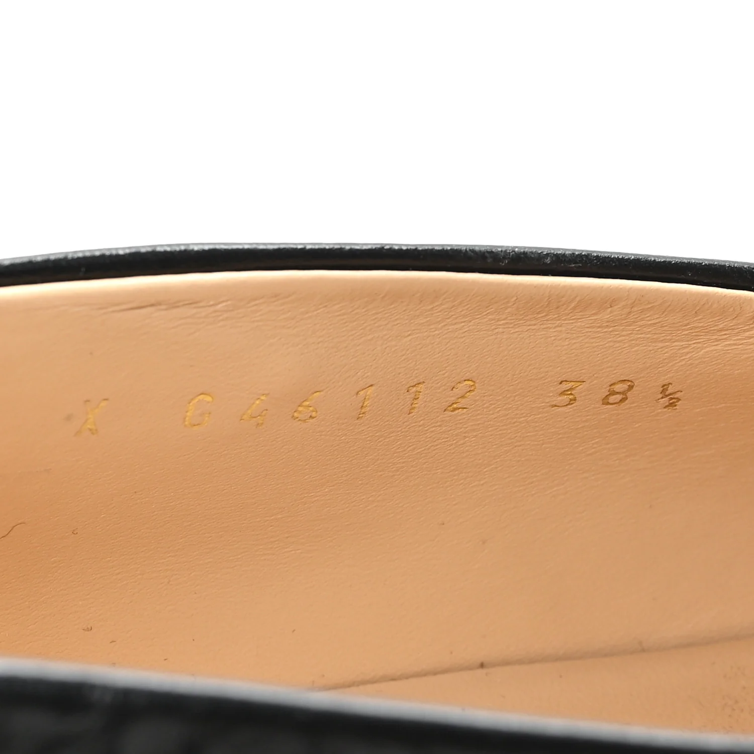 Shiny Crumpled Calfskin CC Mocassin Loafers 38.5 Black - Top Club