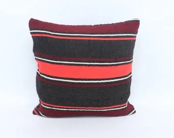 Kussen kelim vintage 50x50 cm brown coral pink