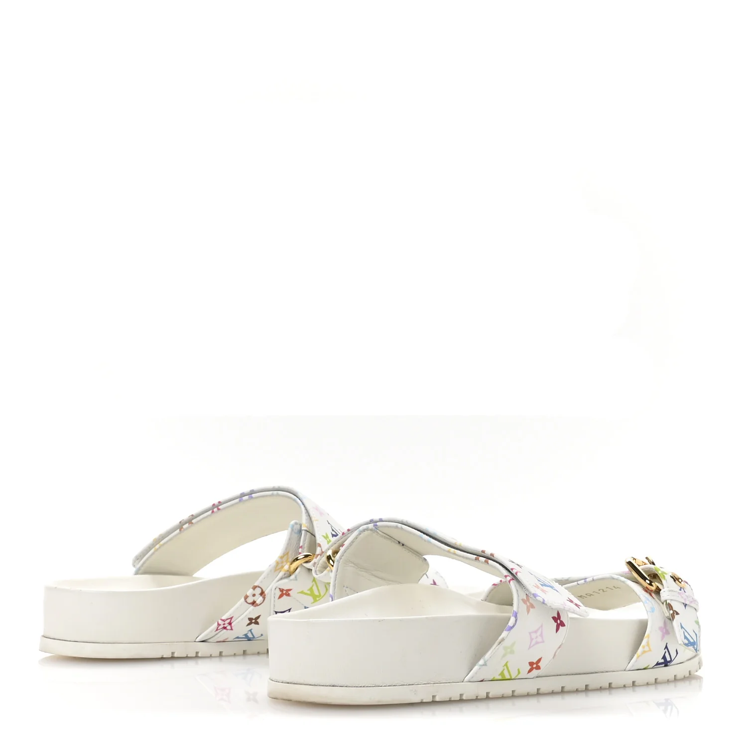 LV X TM Monogram Multicolor Bom Dia Comfort Mule Sandals 38.5 White - Top Club