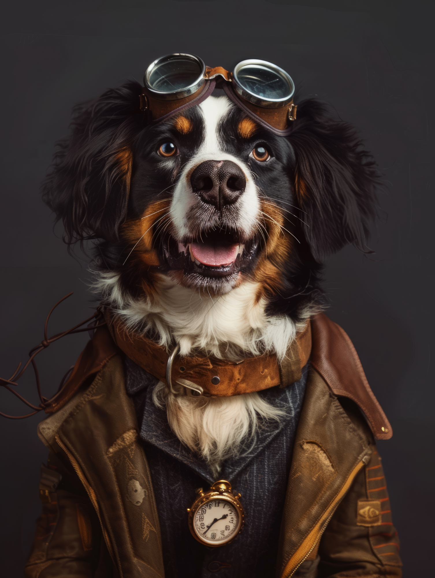 Canvas schilderij van een Entlebucher Mountain Dog 100x200 cm