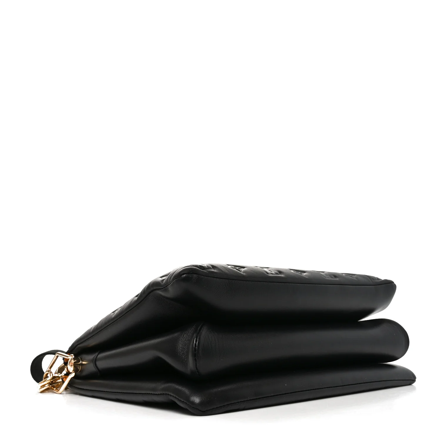 Lambskin Embossed Monogram Coussin MM Black - Top Club
