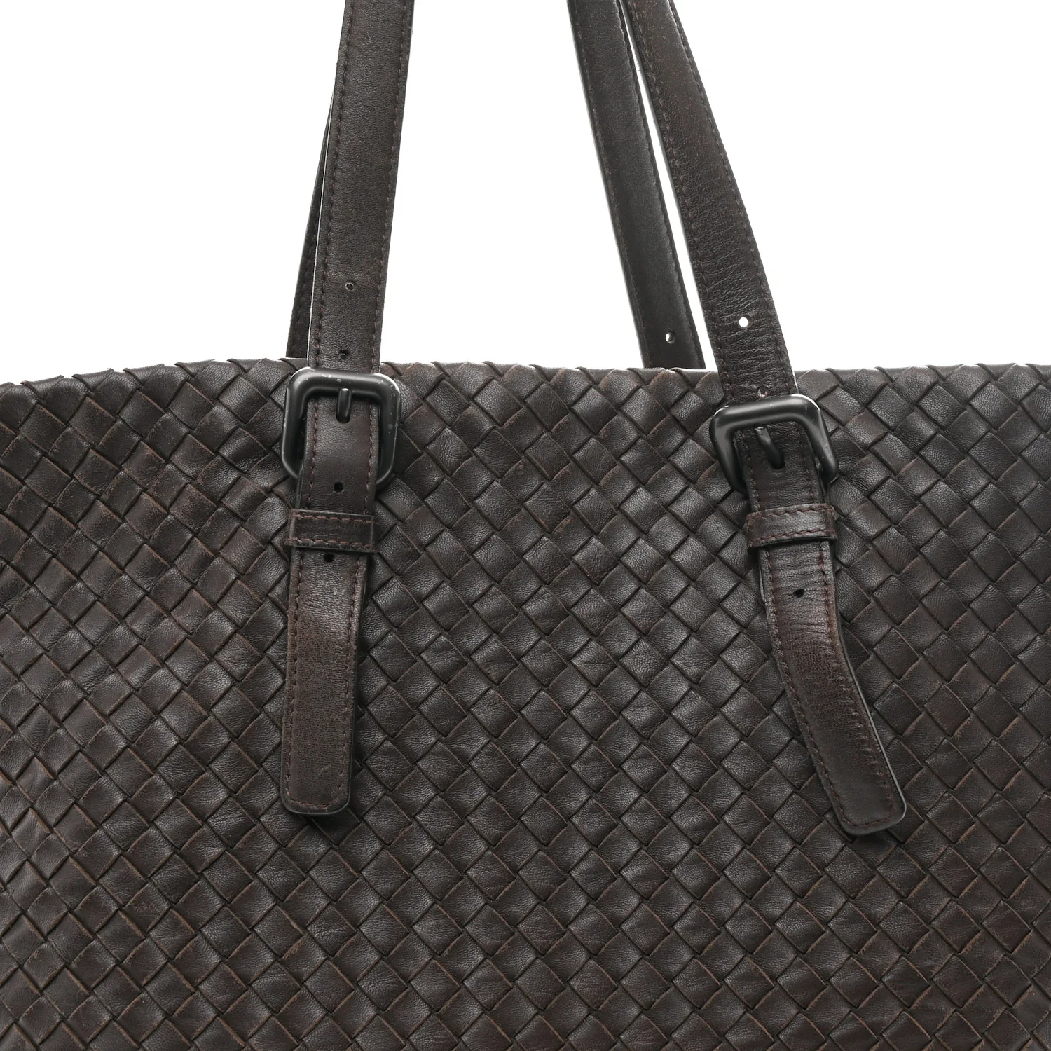 Nappa Intrecciato Large Tote Ebano - Top Club