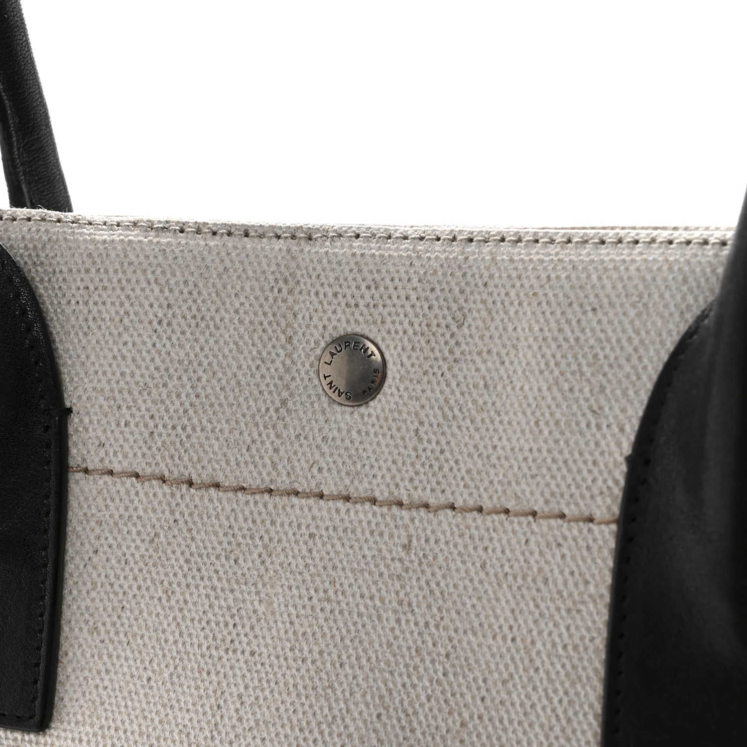 Linen Calfskin Rive Gauche Tote Greggio Natural - Top Club
