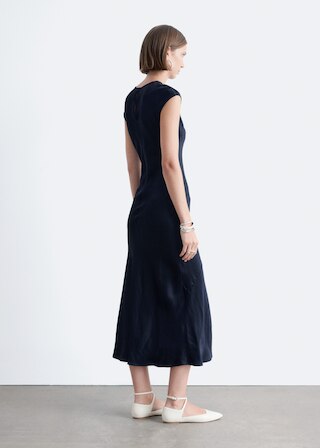 & Other Stories FITTED SATIN MAXI DRESS