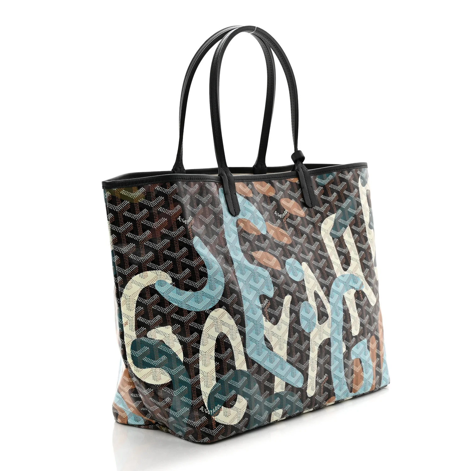 Goyardine Saint Louis Lettres Camouflage PM Black Blue - Top Club