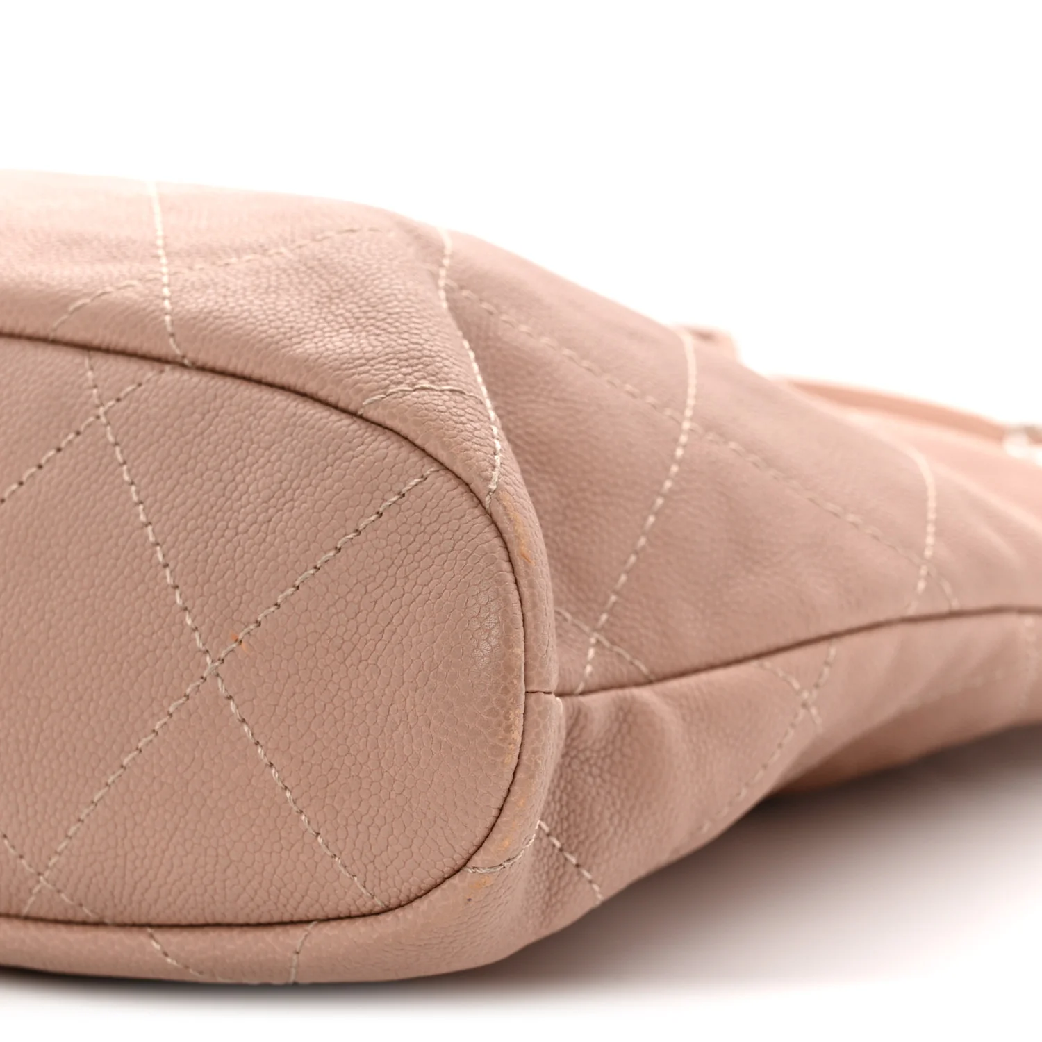 Caviar Quilted Shopping Tote Pink - Top Club