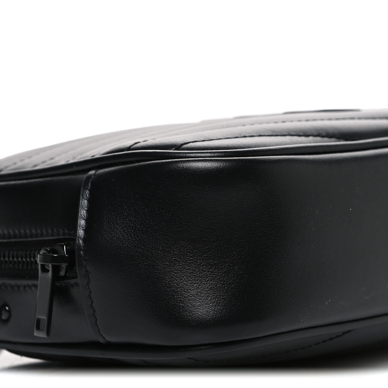 Calfskin Matelasse Monochrome Monogram Mini Lou Camera Bag Black - Top Club