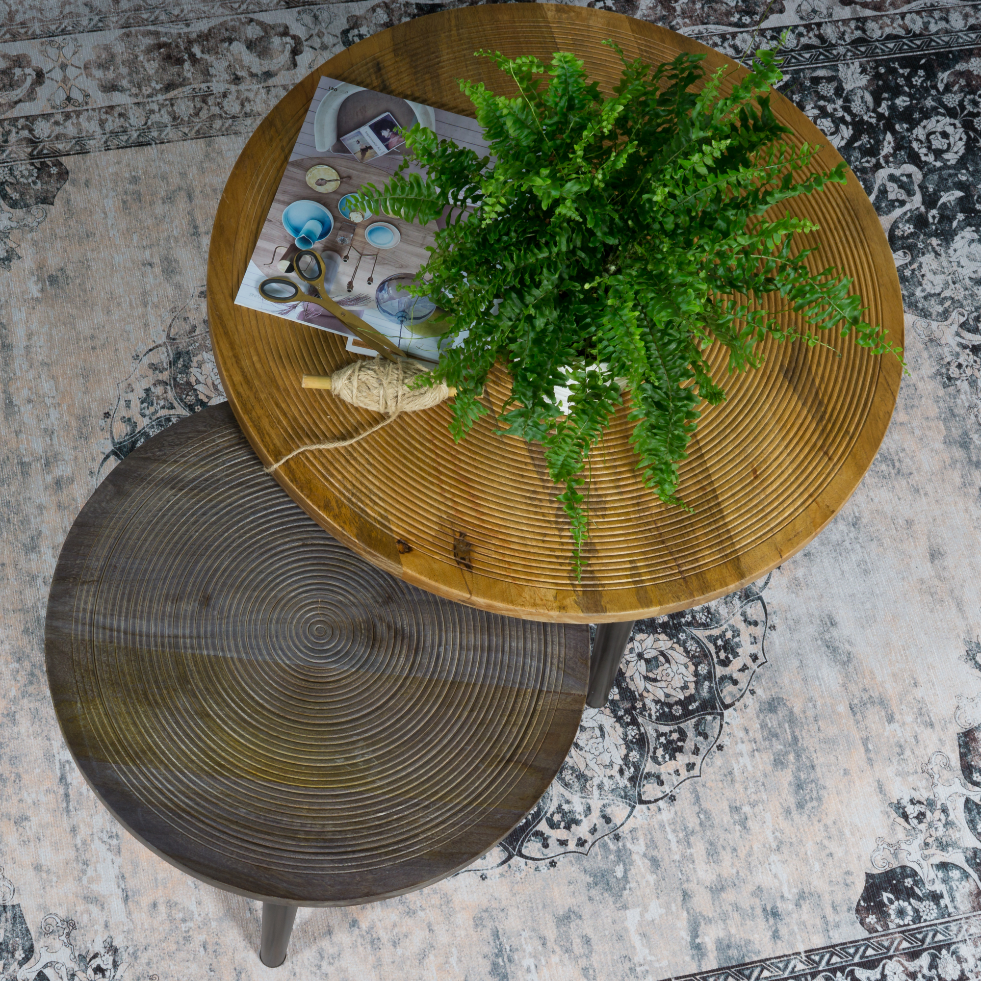 Vloerkleed Viola antraciet 200 x 290 cm