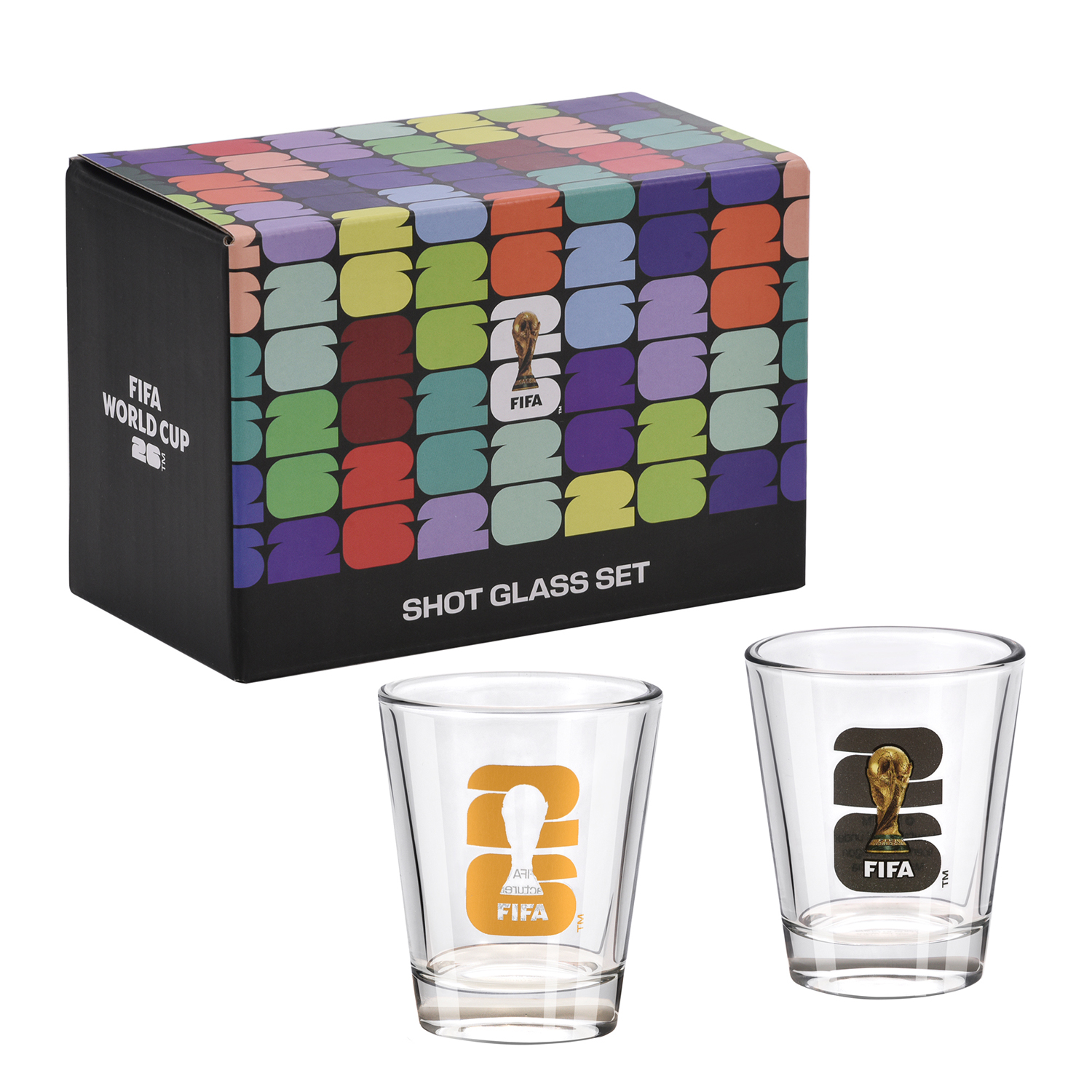 World Cup 2026 Emblem Shot Glass Set