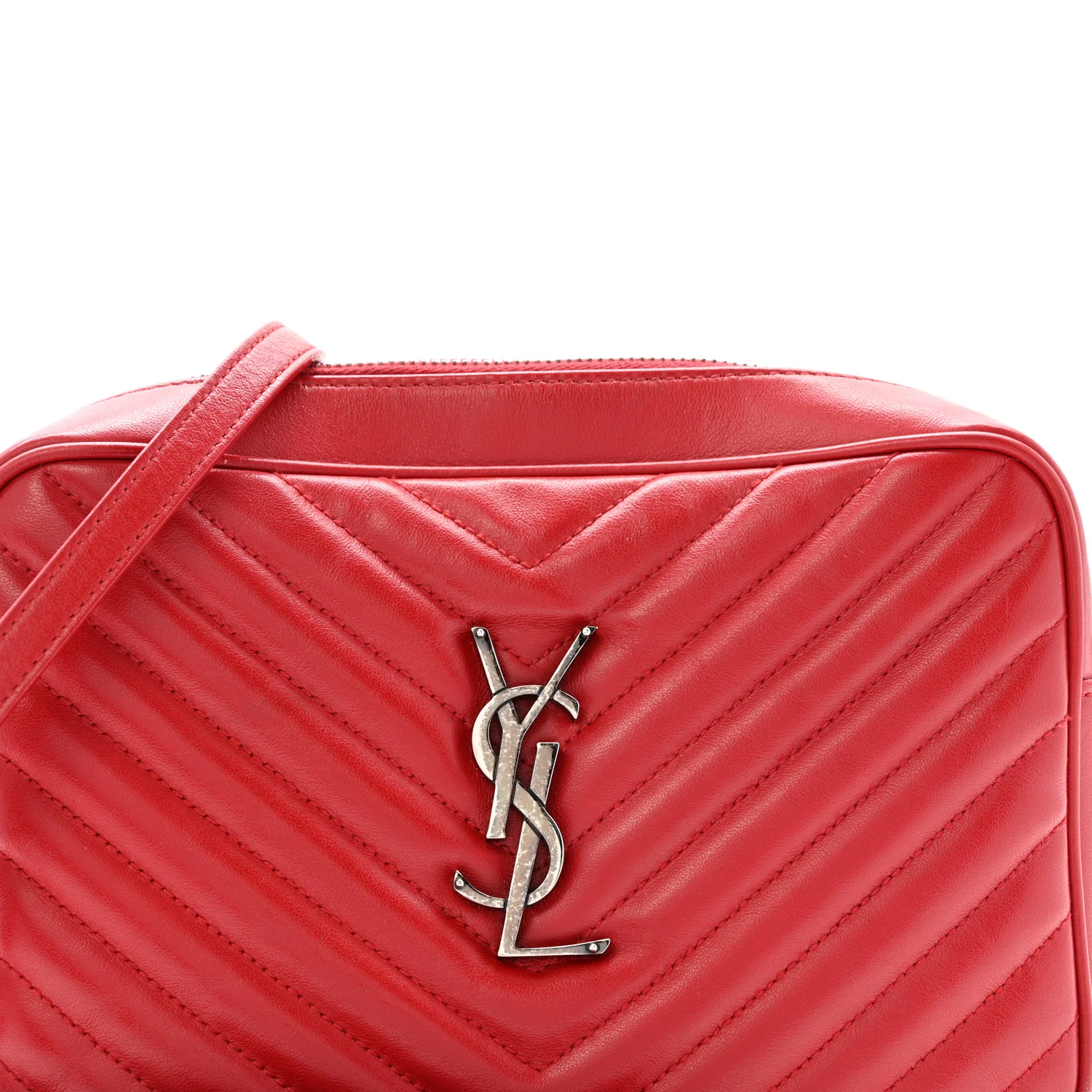 Calfskin Matelasse Monogram Lou Camera Bag Red - Top Club