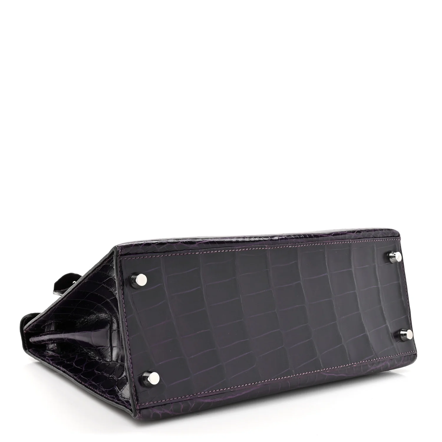 Shiny Niloticus Crocodile Kelly Sellier 28 Amethyst - Top Club
