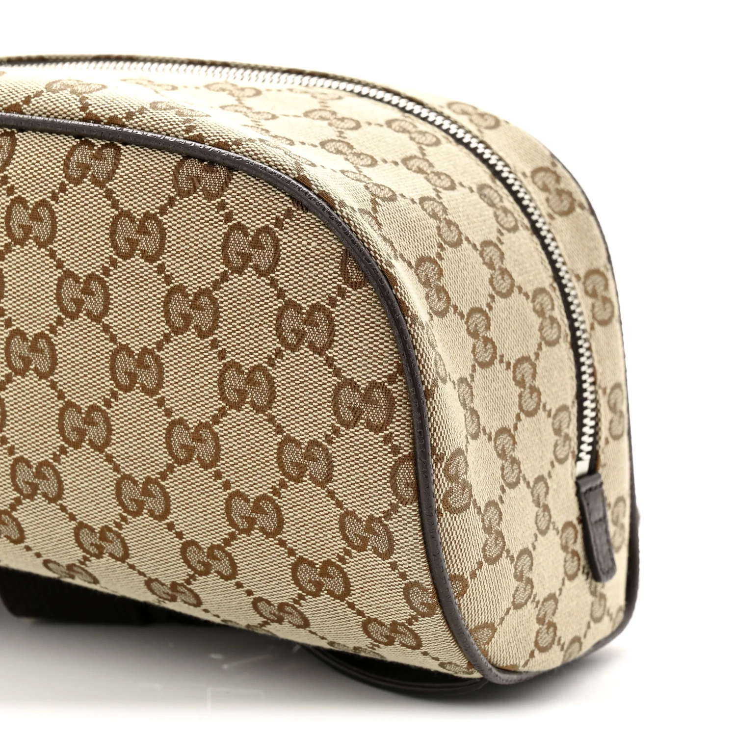 Monogram Dollar Calfskin Waist Pouch Beige Ebony Testa di Moro Marrone Scuro - Top Club