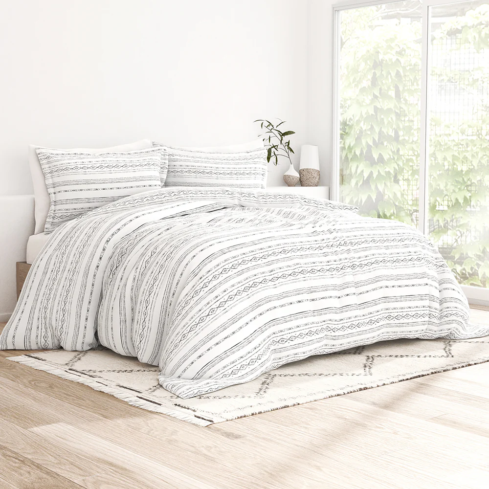 Geo Threads Pattern 3-Piece Duvet Cover Set (Sale)