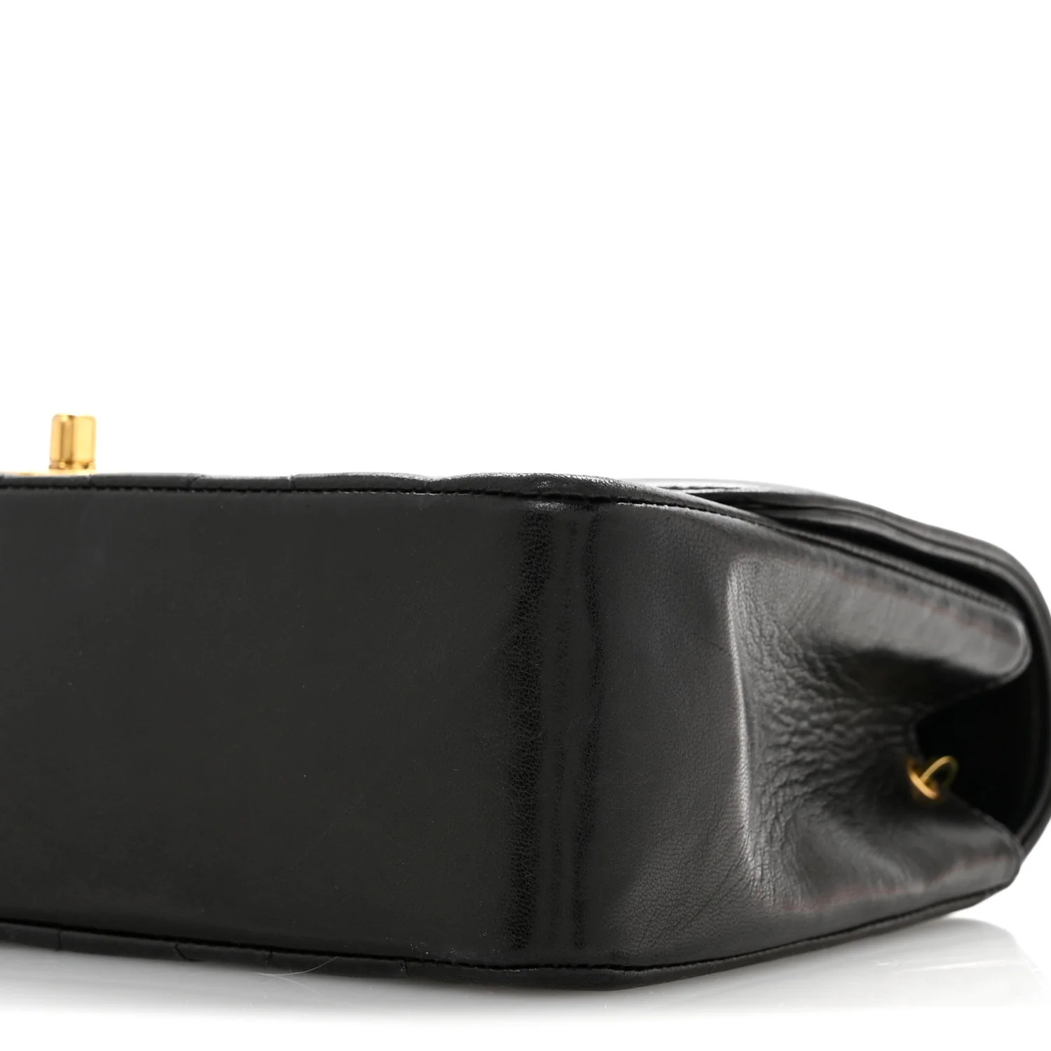 Lambskin Quilted Medium Single Flap Black - Top Club