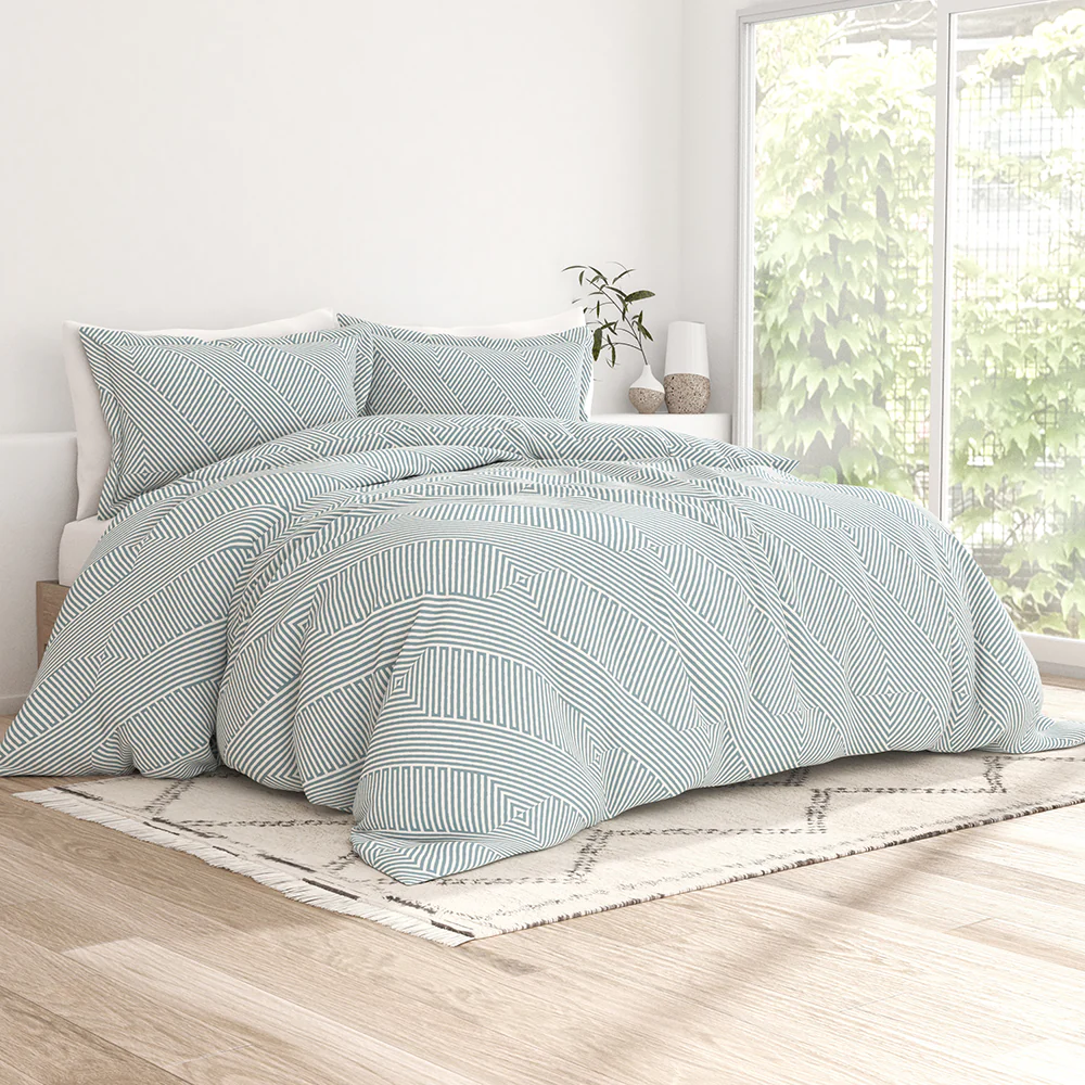 Modern Diagonal Pattern 3-Piece Duvet Cover Set (Sale)