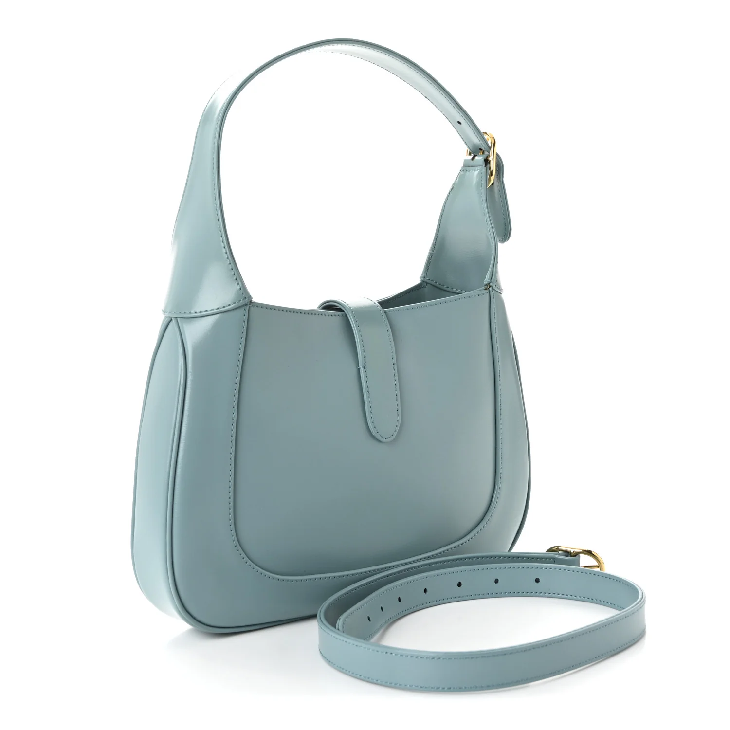 Boarded Dyana Lux Calfskin Small Jackie 1961 Hobo Dusty Azure - Top Club