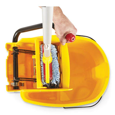 WAVEBRAKE 2.0 BUCKET & SIDE PRESS WRINGER COMBO YELLOW - Victorias Cleaning and Janitor