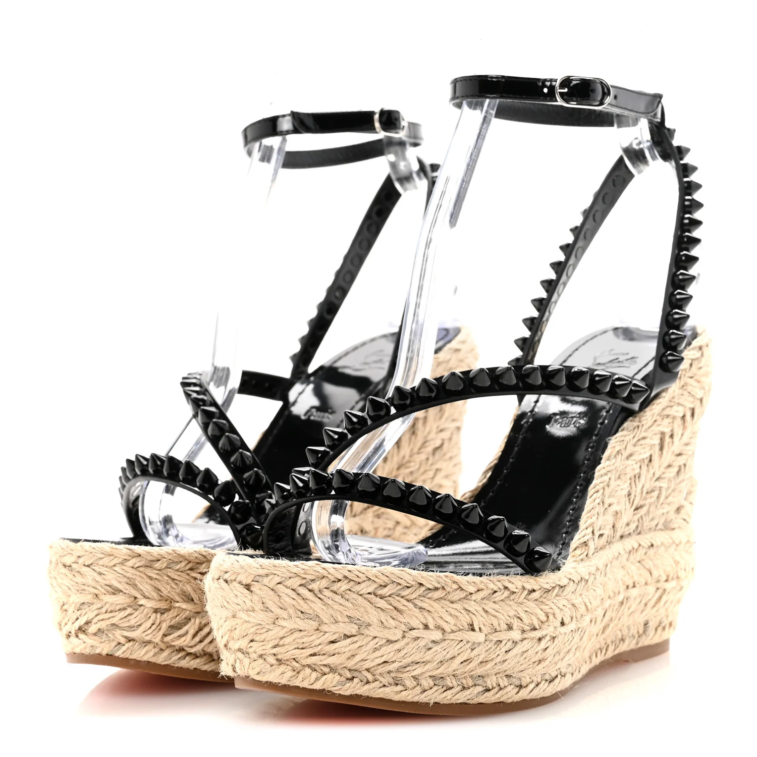 Patent Mafaldina 120 Wedge Sandals 37 Black - Top Club