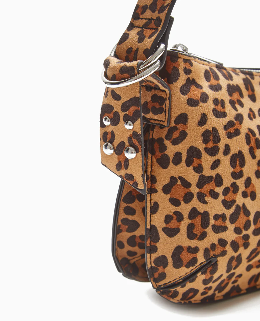 Pimkie Sac porté épaule effet double poche motif léopard
