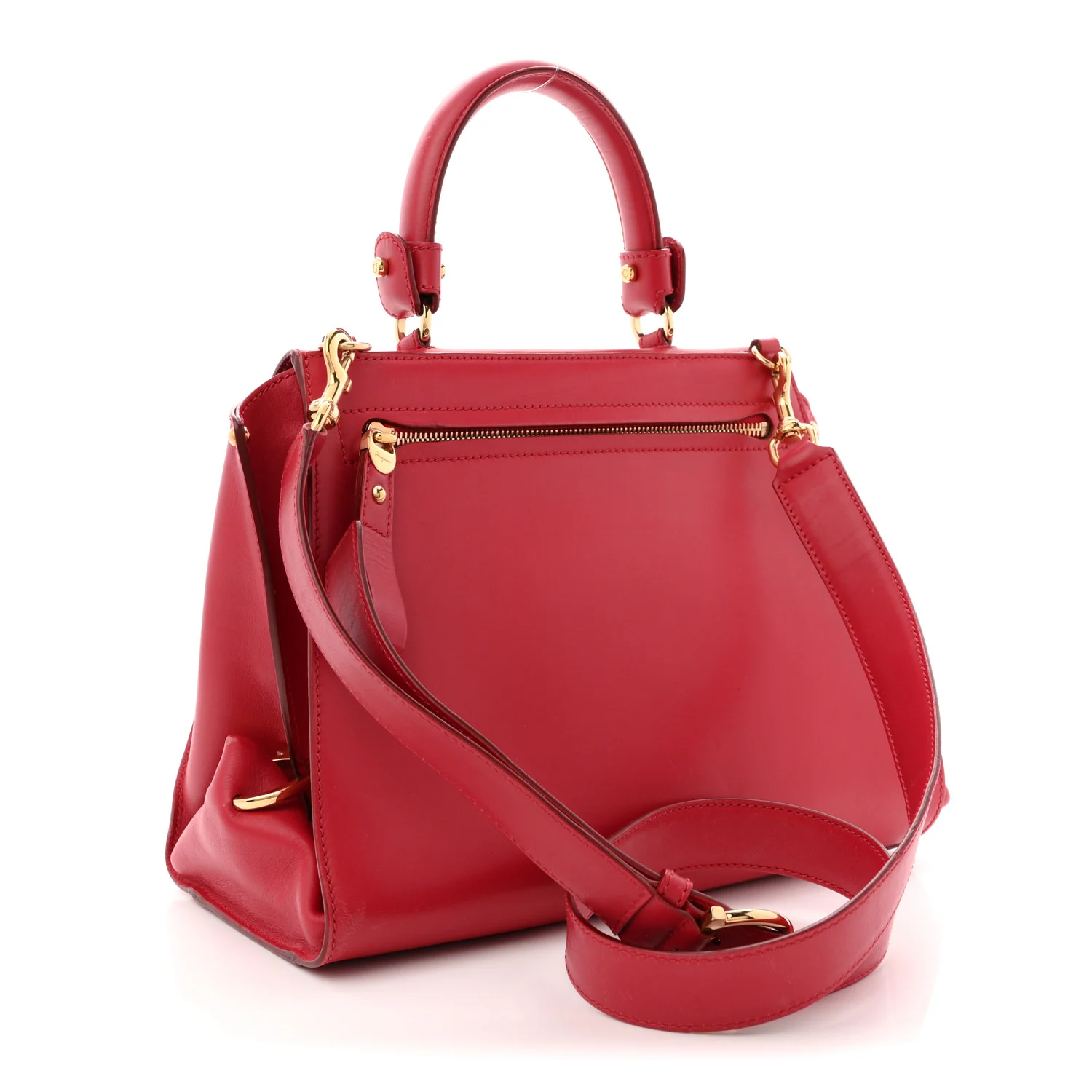 Calfskin Medium Sofia Shoulder Bag Red - Top Club