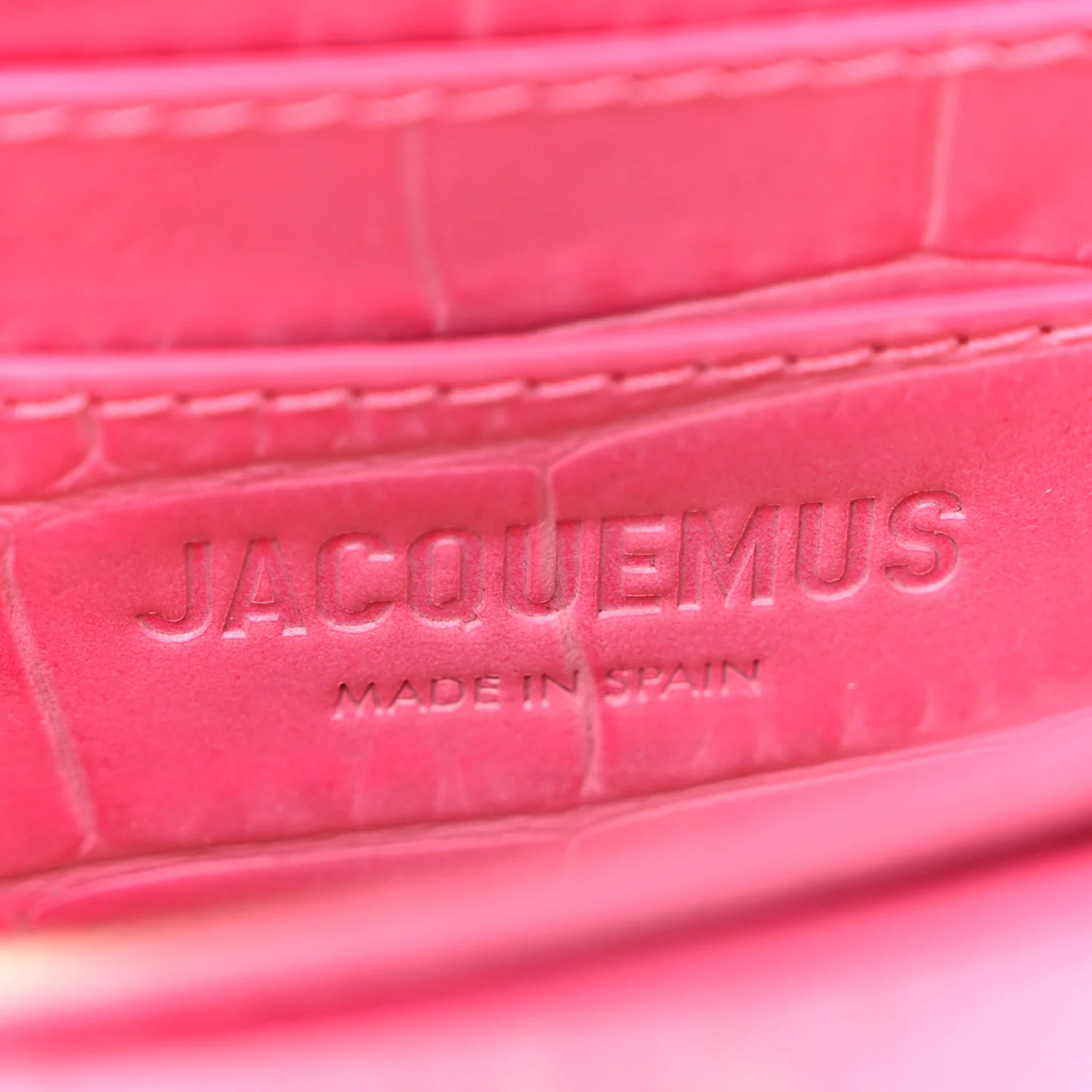 Calfskin Crocodile Embossed La Ceinture Bello Double Tour Belt Bag Pink - Top Club