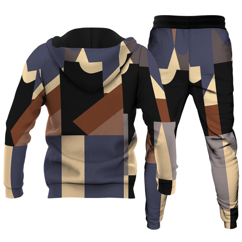 Men's Personalized Printed Hoodie Set 013