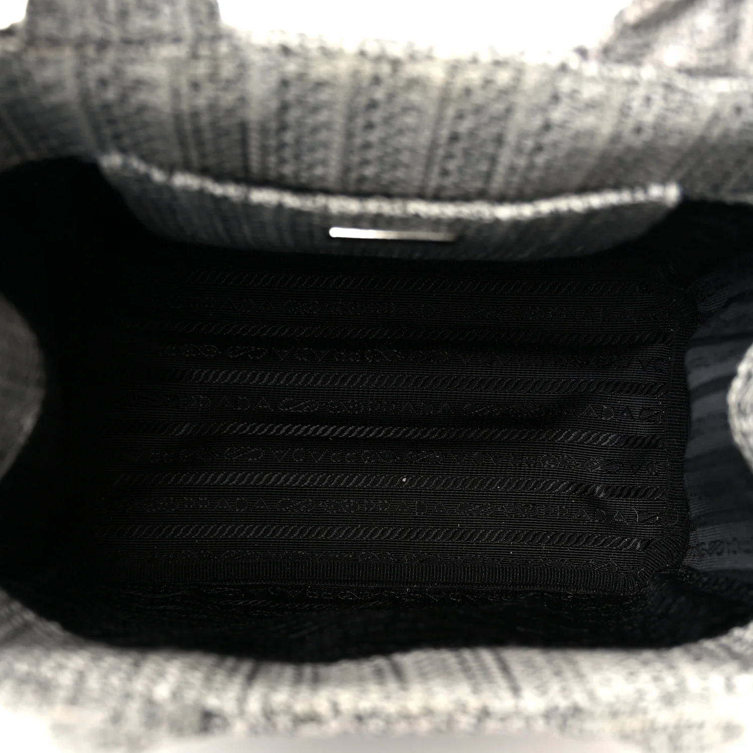 Jacquard Logo Ricamo Embroidered Small Tote Black Talco - Top Club