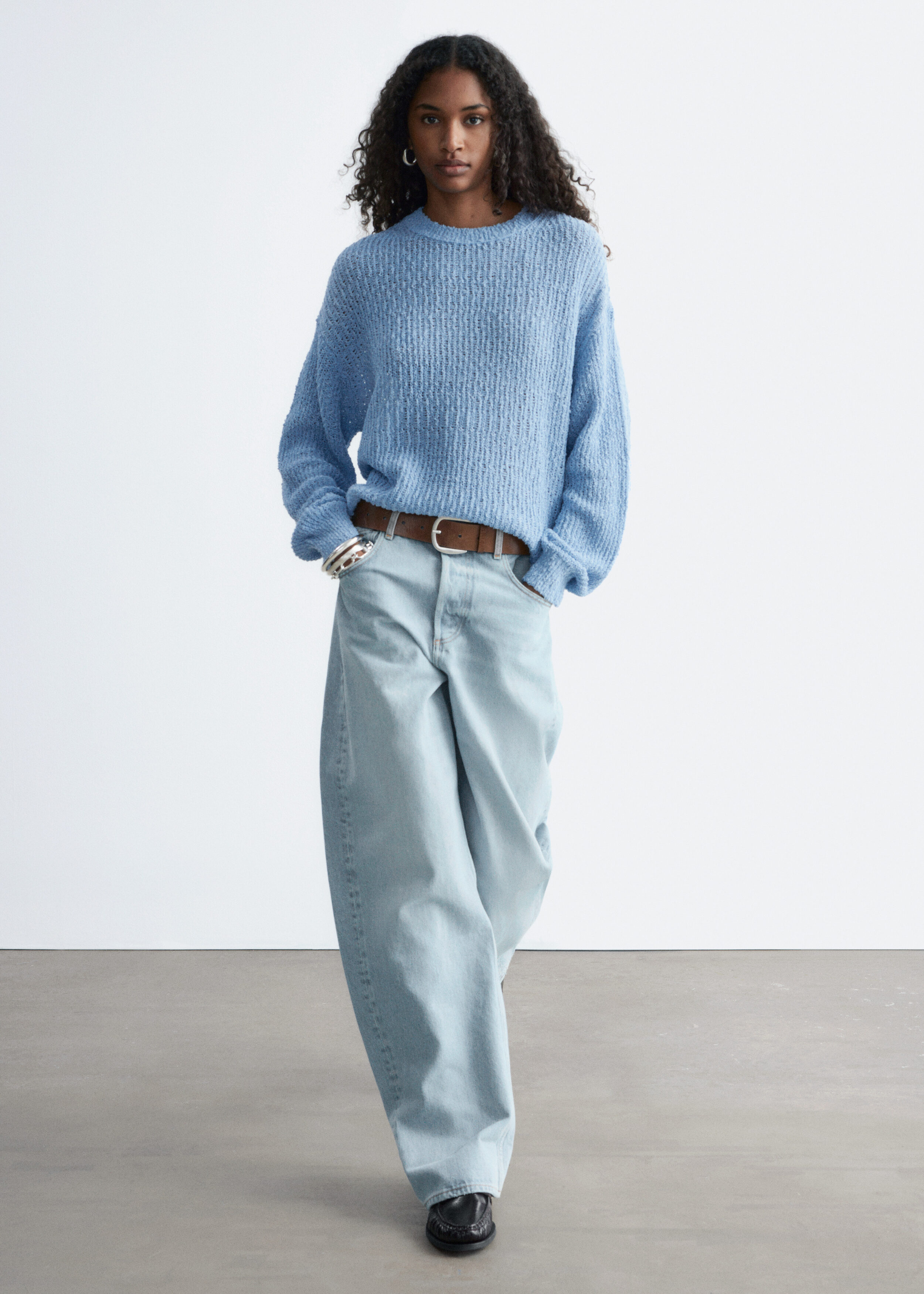 & Other Stories SILK-COTTON KNIT JUMPER