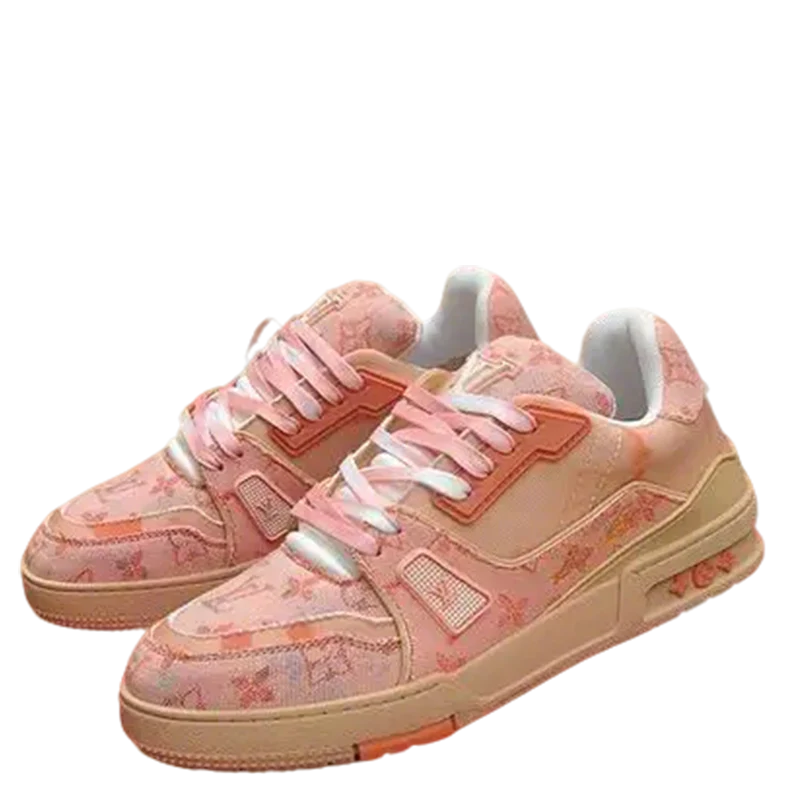 Unisex Pink Louis Vuitton Sneakers For Stylish Casual Wear - Sneaker Replica Workshop