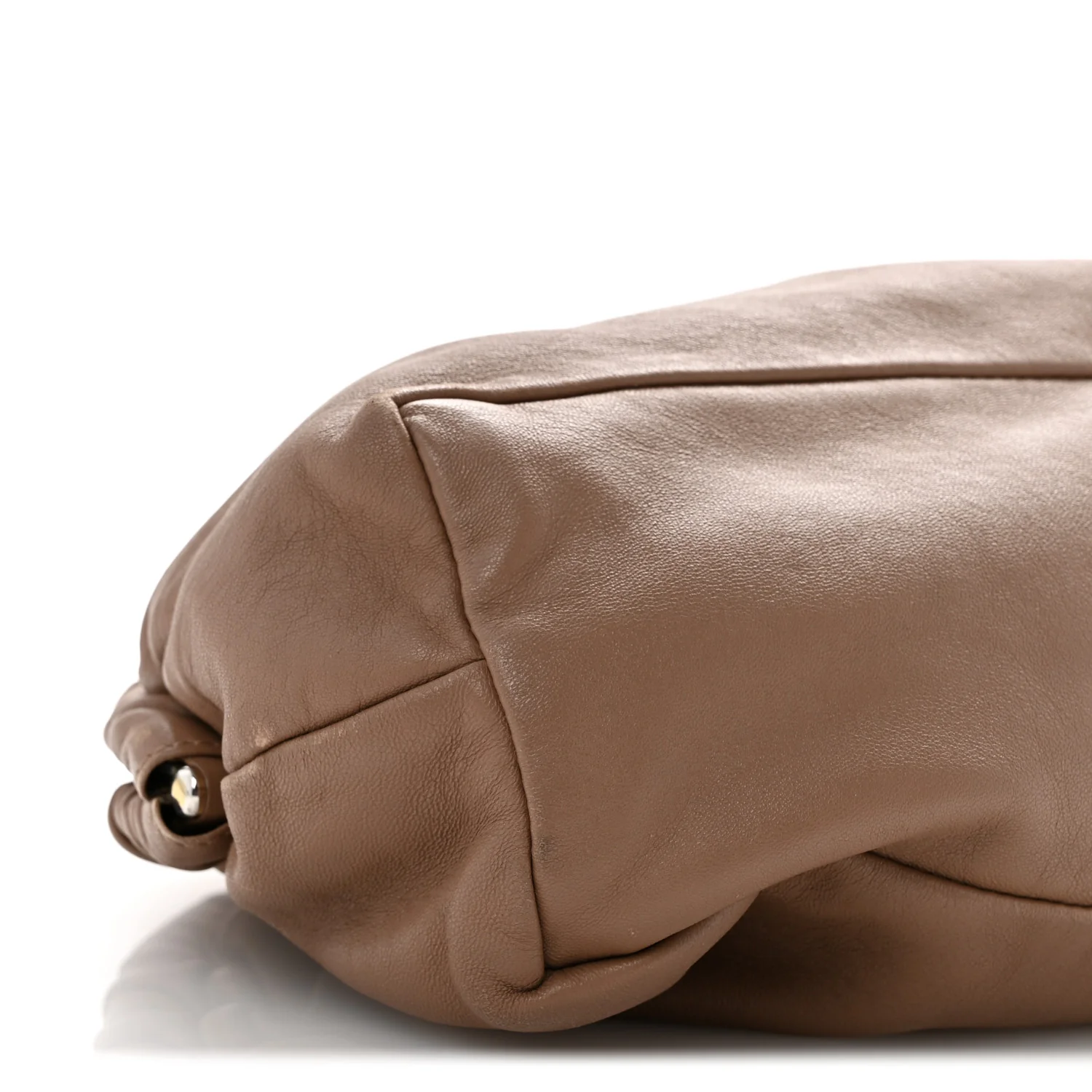 Lambskin Cloud Clutch Biscotto - Top Club