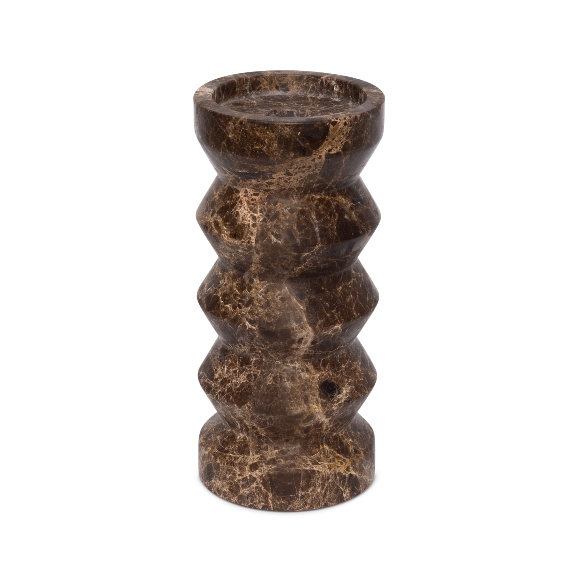 Kandelaar Rhombus bruin 20x9cm