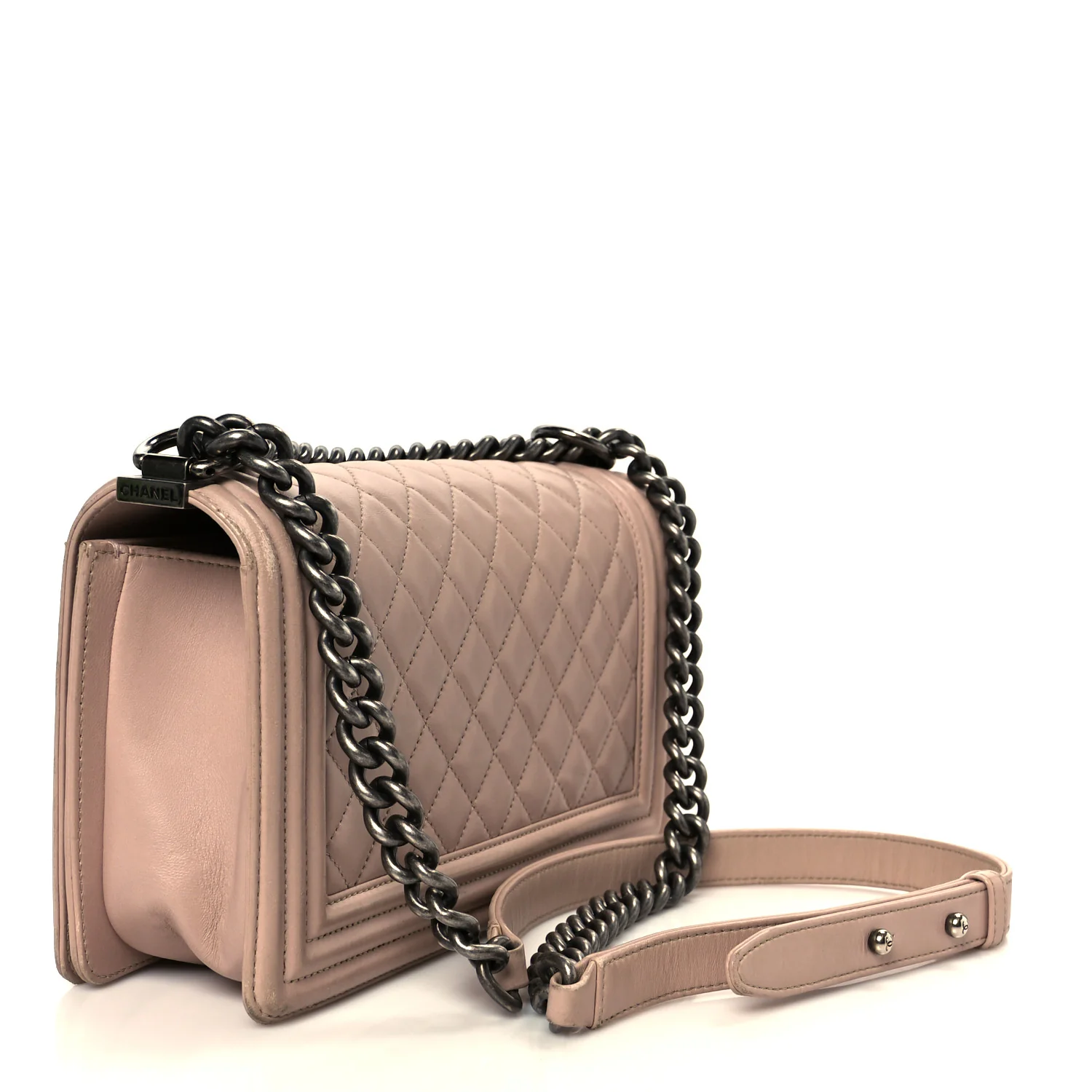 Lambskin Quilted Medium Boy Flap Light Pink - Top Club